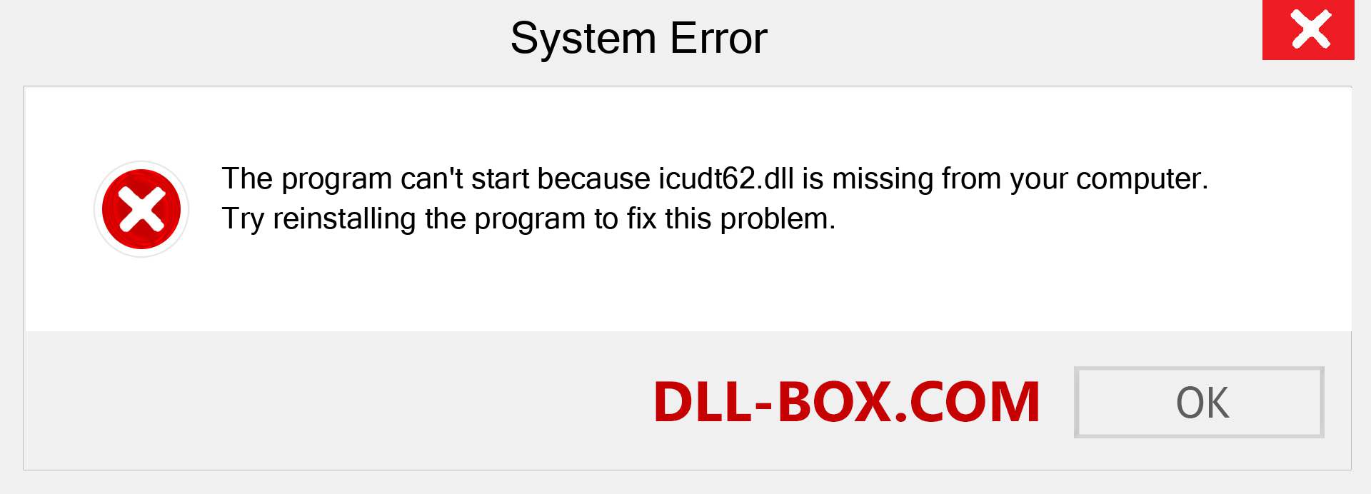  icudt62.dll file is missing?. Download for Windows 7, 8, 10 - Fix  icudt62 dll Missing Error on Windows, photos, images
